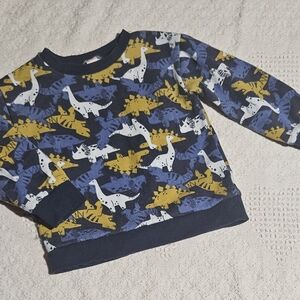 Joe Fresh Kids Dinosaur Sweatshirt - Navy and Mustard